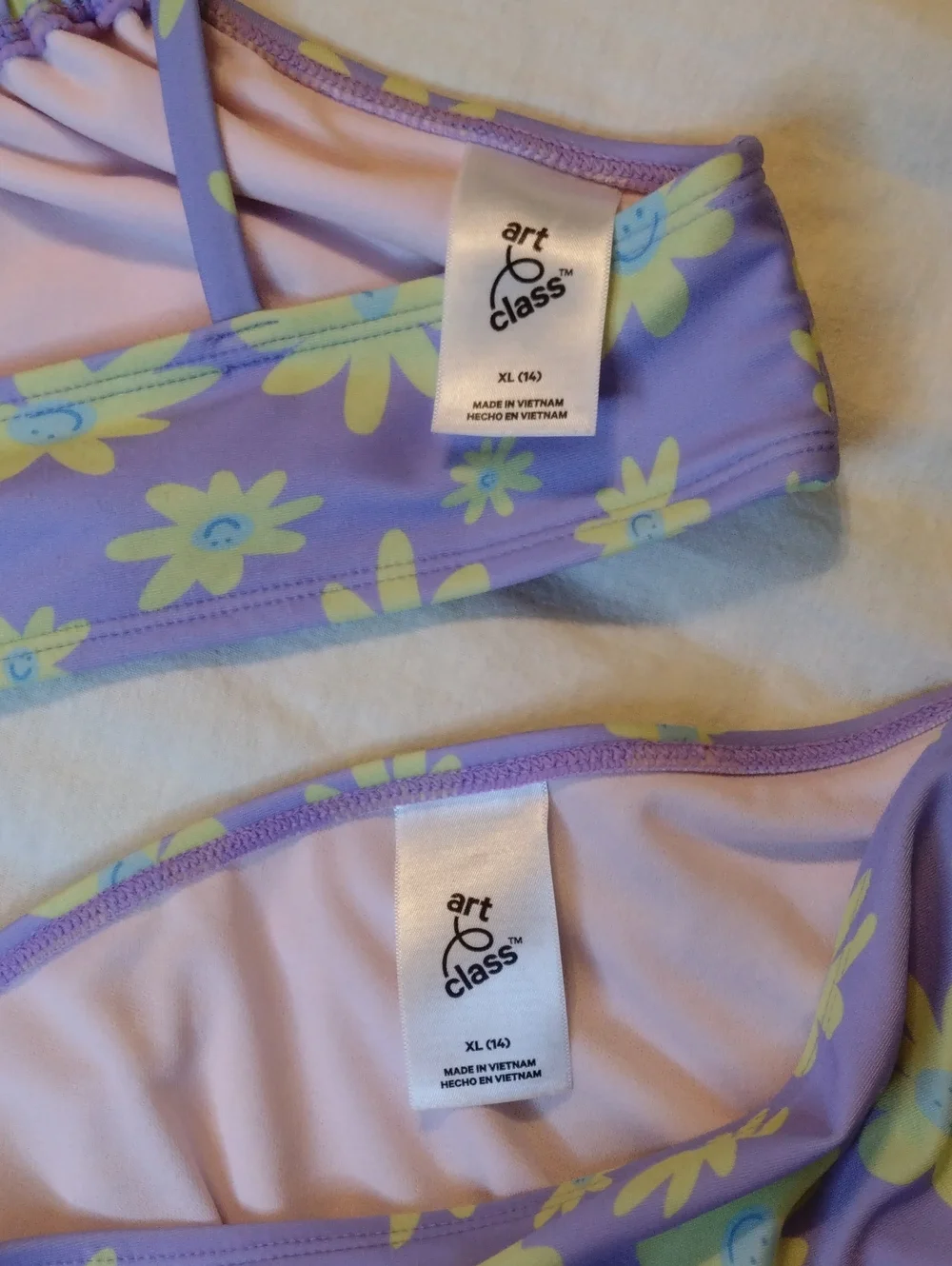 art class Lavender Floral Two-Piece Bikini